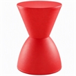 Pemberly Row 17 in Plastic Storage Stool with Red Finish