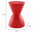 Pemberly Row 17 in Plastic Storage Stool with Red Finish