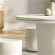 Pemberly Row 5-Piece Concrete Dining Table Set in White for Indoor/Outdoor