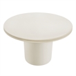 Pemberly Row 5-Piece Concrete Dining Table Set in White for Indoor/Outdoor