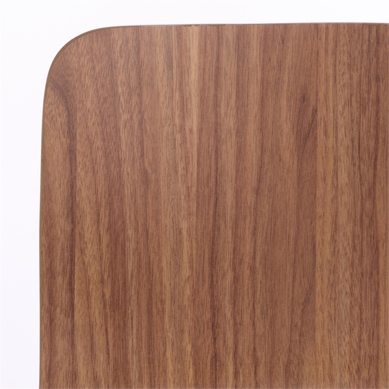 Pemberly Row Metal and Wood Counter Stool in Brown and Black