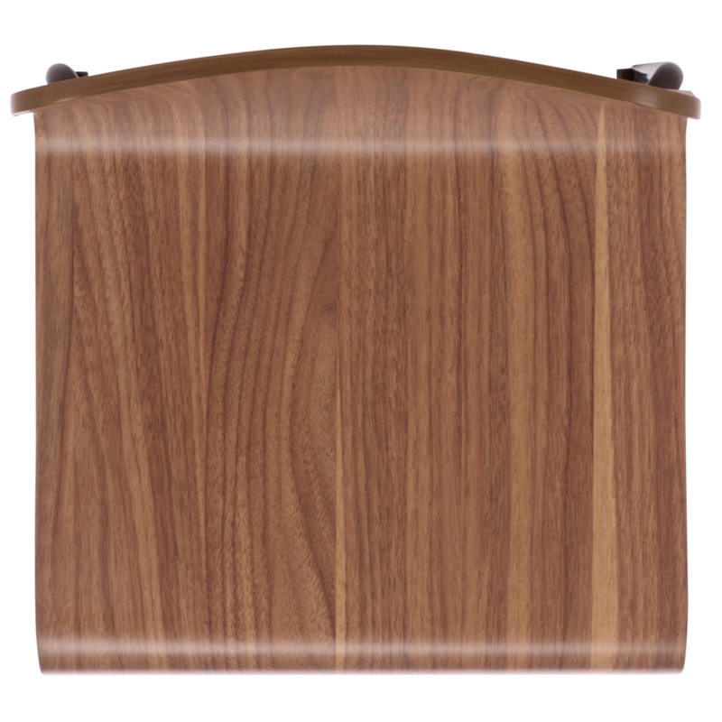 Pemberly Row Metal and Wood Counter Stool in Brown and Black