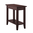Pemberly Row Solid Wood Rectangular End Table in Chocolate Cherry