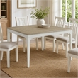Pemberly Row Extendable Wood Dining Table in Natural and Paperwhite