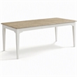 Pemberly Row Extendable Wood Dining Table in Natural and Paperwhite