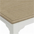 Pemberly Row Extendable Wood Dining Table in Natural and Paperwhite