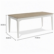Pemberly Row Extendable Wood Dining Table in Natural and Paperwhite