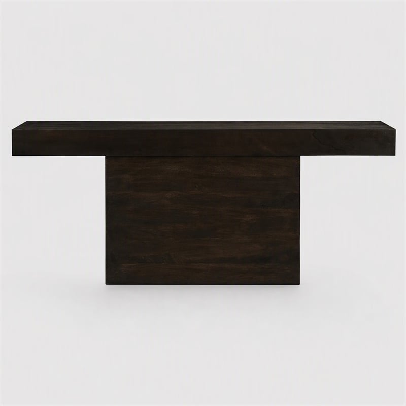 Pemberly Row Console Table in Solid Mango Wood with Barista Brown Finish
