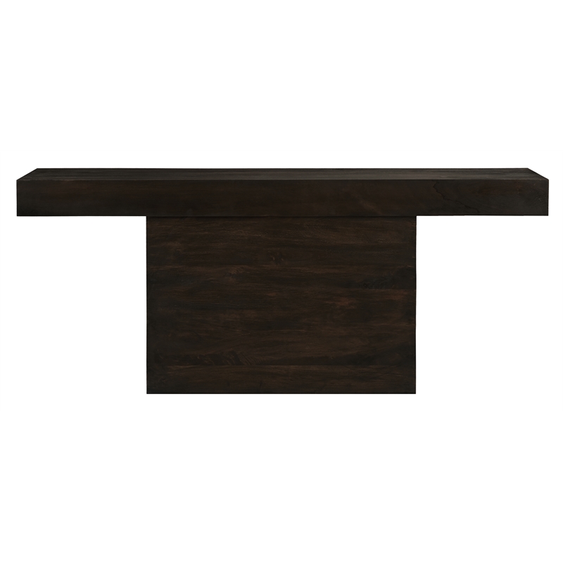 Pemberly Row Console Table in Solid Mango Wood with Barista Brown Finish