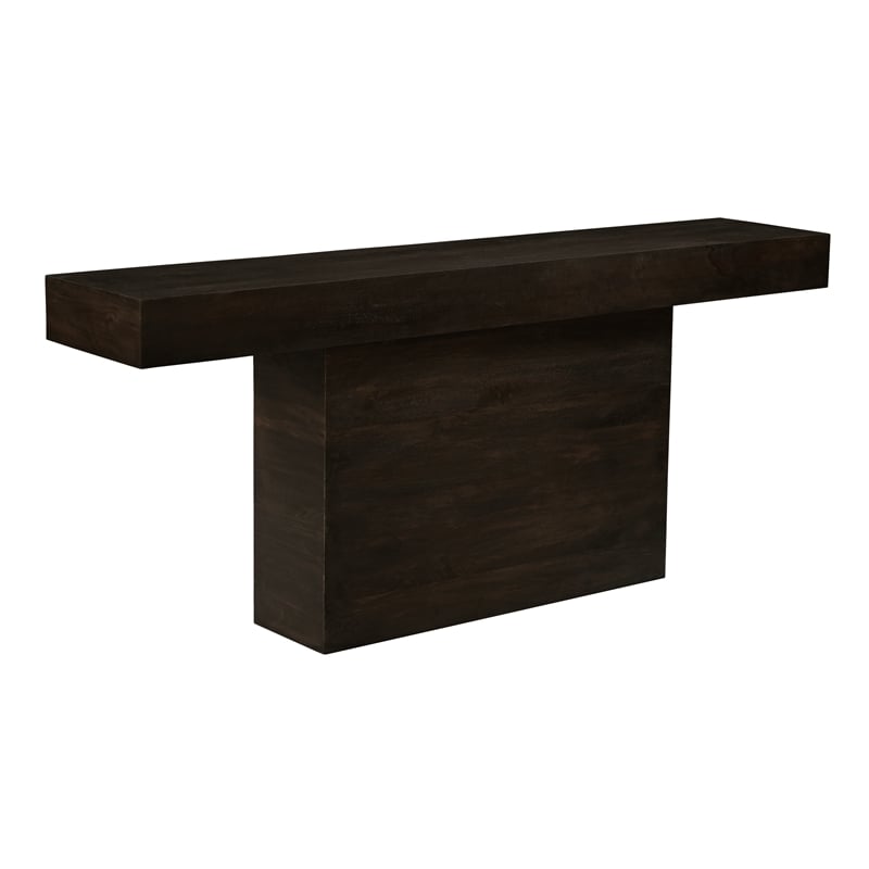 Pemberly Row Console Table in Solid Mango Wood with Barista Brown Finish