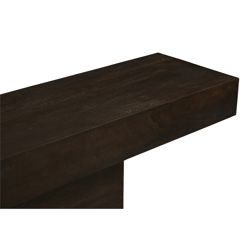 Pemberly Row Console Table in Solid Mango Wood with Barista Brown Finish
