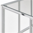 Pemberly Row Mission Glass End Table with Chrome Frame and 2 Tiers
