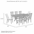 Pemberly Row 9-Piece Wood Dining Set in Slate and Cream
