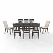 Pemberly Row 9-Piece Wood Dining Set in Slate and Cream