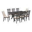 Pemberly Row 9-Piece Wood Dining Set in Slate and Cream