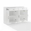 Pemberly Row Modular White Sideboard with Adjustable Shelves and Drawers