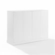 Pemberly Row Modular White Sideboard with Adjustable Shelves and Drawers