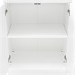 Pemberly Row Modular White Sideboard with Adjustable Shelves and Drawers
