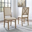 Pemberly Row 2 Piece Upholstered Back Chair Set in Rustic Brown
