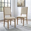 Pemberly Row 2 Piece Upholstered Back Chair Set in Rustic Brown
