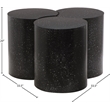 Pemberly Row 3-Piece Modular Iron Coffee Table in Black Terrazzo Finish