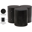 Pemberly Row 3-Piece Modular Iron Coffee Table in Black Terrazzo Finish