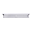 Pemberly Row 8-Hook Mahogany Wood Coat Rack with Shelf in White