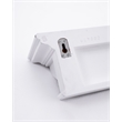 Pemberly Row 8-Hook Mahogany Wood Coat Rack with Shelf in White