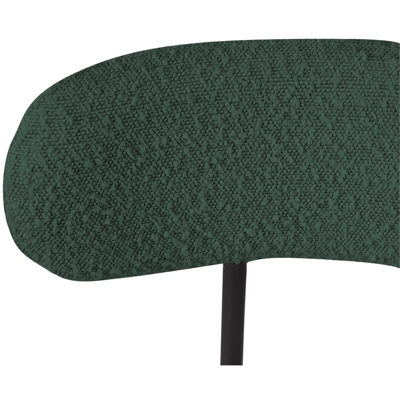 Pemberly Row Set of 2 Boucle Fabric Counter Stools in Green