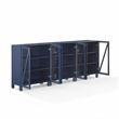 Pemberly Row 3-Piece Media Storage Cabinet Set in Navy