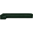 Pemberly Row Modular Sectional in Green Boucle Fabric with Curved Corners