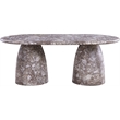 Pemberly Row 78 in Brown Marble Finish Indoor/Outdoor Concrete Dining Table