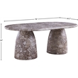 Pemberly Row 78 in Brown Marble Finish Indoor/Outdoor Concrete Dining Table