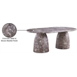Pemberly Row 78 in Brown Marble Finish Indoor/Outdoor Concrete Dining Table