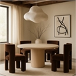 Pemberly Row Brown Velvet Performance Fabric Dining Chair (Set of 2)