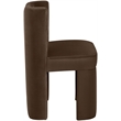 Pemberly Row Brown Velvet Performance Fabric Dining Chair (Set of 2)