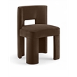 Pemberly Row Brown Velvet Performance Fabric Dining Chair (Set of 2)