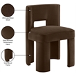 Pemberly Row Brown Velvet Performance Fabric Dining Chair (Set of 2)
