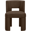 Pemberly Row Brown Velvet Performance Fabric Dining Chair (Set of 2)