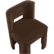 Pemberly Row Brown Velvet Performance Fabric Dining Chair (Set of 2)