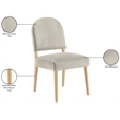 Pemberly Row Cream Velvet Upholstered Dining Chair (Set of 2)