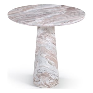 Pemberly Row 30&quot Brown Genuine Marble Bistro Dining Table