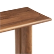 Pemberly Row Mango Wood Console Table with Adjustable Foot Pads in Walnut