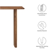 Pemberly Row Mango Wood Console Table with Adjustable Foot Pads in Walnut