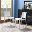 Pemberly Row Polypropylene Plastic Dining Side Chair in White (Set of 2)