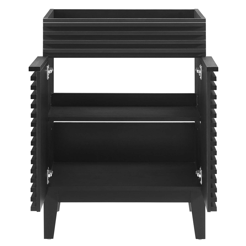 Pemberly Row Modern Wood Bathroom Vanity Cabinet with Soft-Close Doors