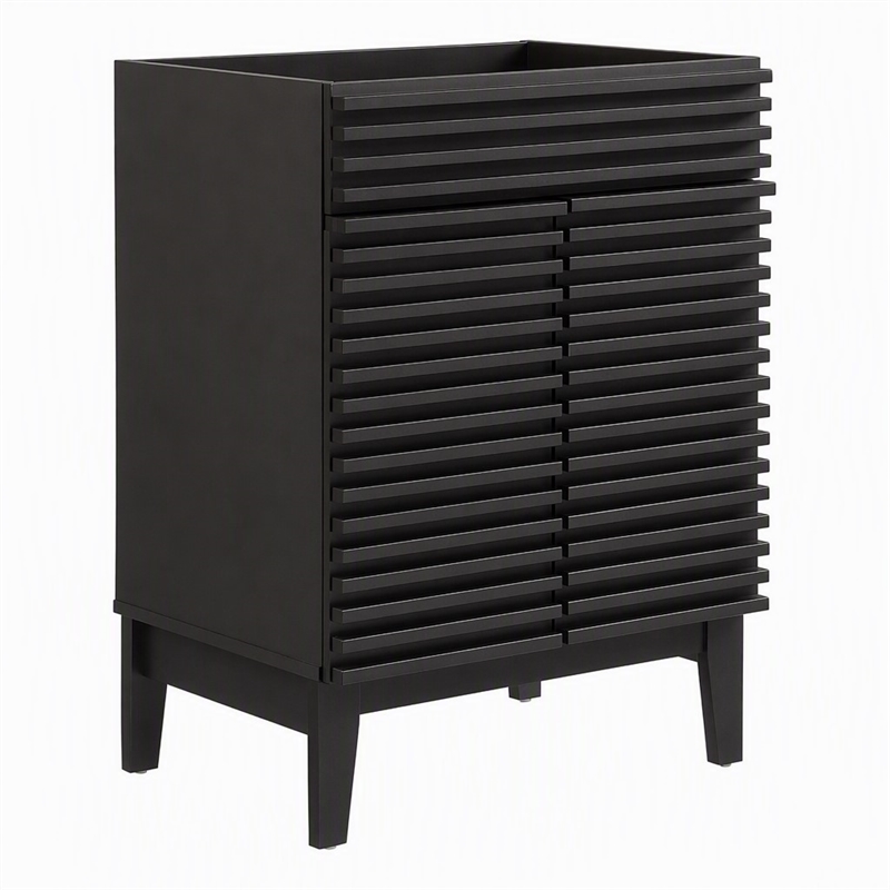Pemberly Row Modern Wood Bathroom Vanity Cabinet with Soft-Close Doors