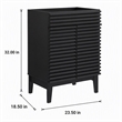 Pemberly Row Modern Wood Bathroom Vanity Cabinet with Soft-Close Doors