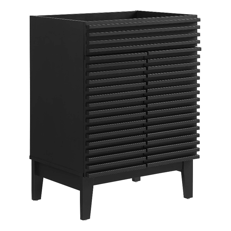 Pemberly Row Modern Wood Bathroom Vanity Cabinet with Soft-Close Doors