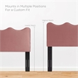 Pemberly Row Modern Performance Velvet Queen Platform Bed in Dusty Rose